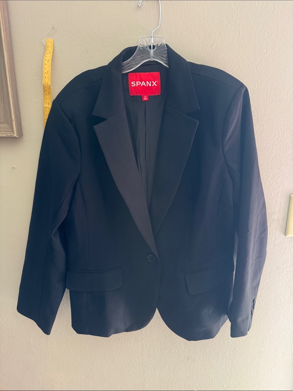 SPANX Black Single-Button Tailored Blazer